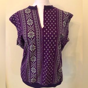 Vintage Kenzo of PARIS Sweater/sweatshirt sleeveless Vest sz M 100% cotton